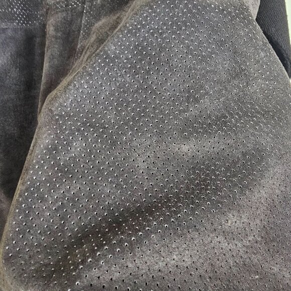 Lorenzino Mens Suede Leather & Wool Crewneck Sweater Sz XXL Mixed Media Eclectic - Picture 6 of 10